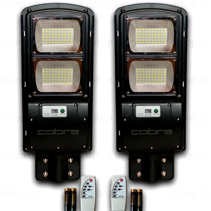 2БР. УЛИЧНА СОЛАРНА ЛАМПА COBRA 800W