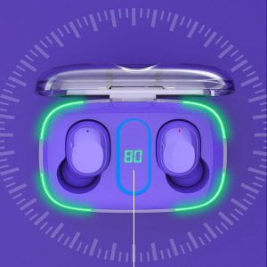 Стерео безжични слушалки КLGO HK-90BL Pure BASS ,Bluetooth 5.0 Touch Control с кутия за безжично зареждане, модел 2023
