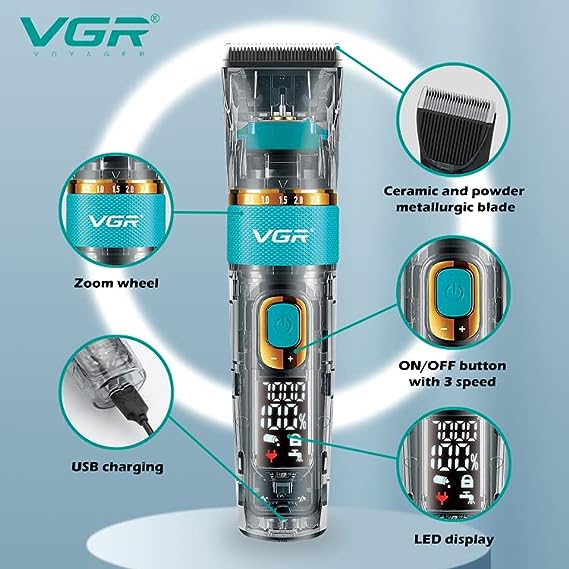 Професионална машинка за подстригване VGR V-695 voyager professional hair clipper ipx7