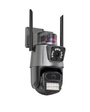 Двойна WIFI PTZ камера за видеонаблюдение 8MP iCsee app
